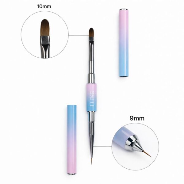 מכחול דו צדדי ג׳ל וליינר