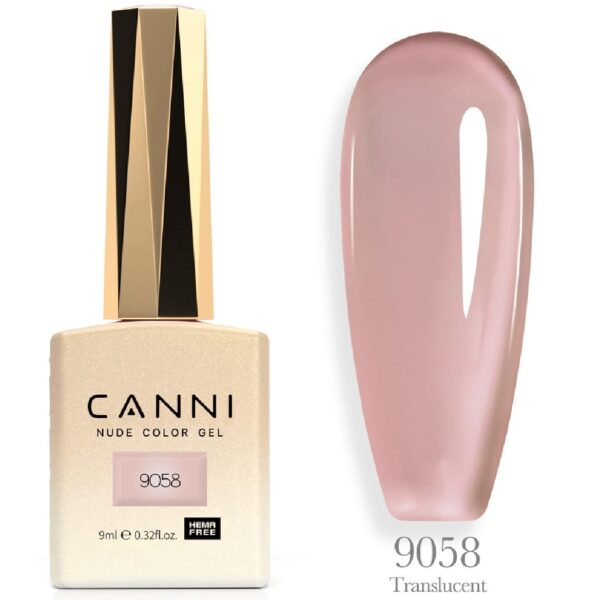 לק ג’ל 9 מ”ל | מס’ 9058 Translucent | סדרת CC3 | קאני CANNI