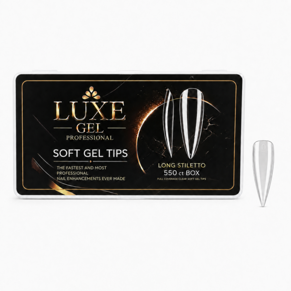 Soft gel tips long stiletto